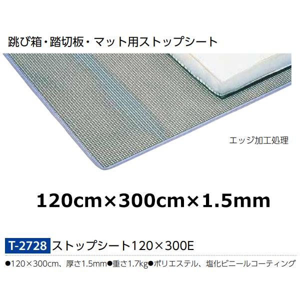 TOEI LIGHT(トーエイライト) ストップシート120×300E 幅120×長さ300cm×厚さ1,5mm 跳び箱、踏切板、マット用す 
